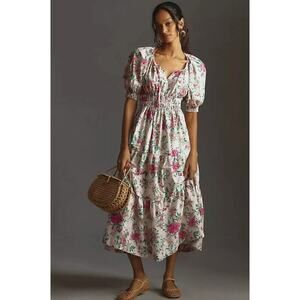 Anthropologie The Somerset Maxi Dress Puff-Sleeve Edition Floral